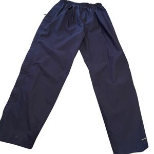 Nike Men's Navy Blue Nike Fit Track Pants Size XL Active Wear Zip Ankles Sporty